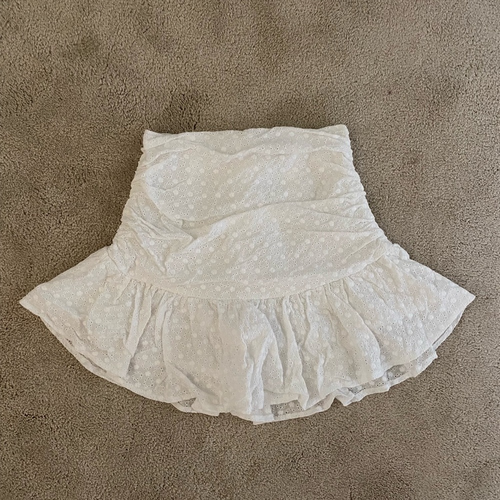 selfie leslie white eyelet skirt
